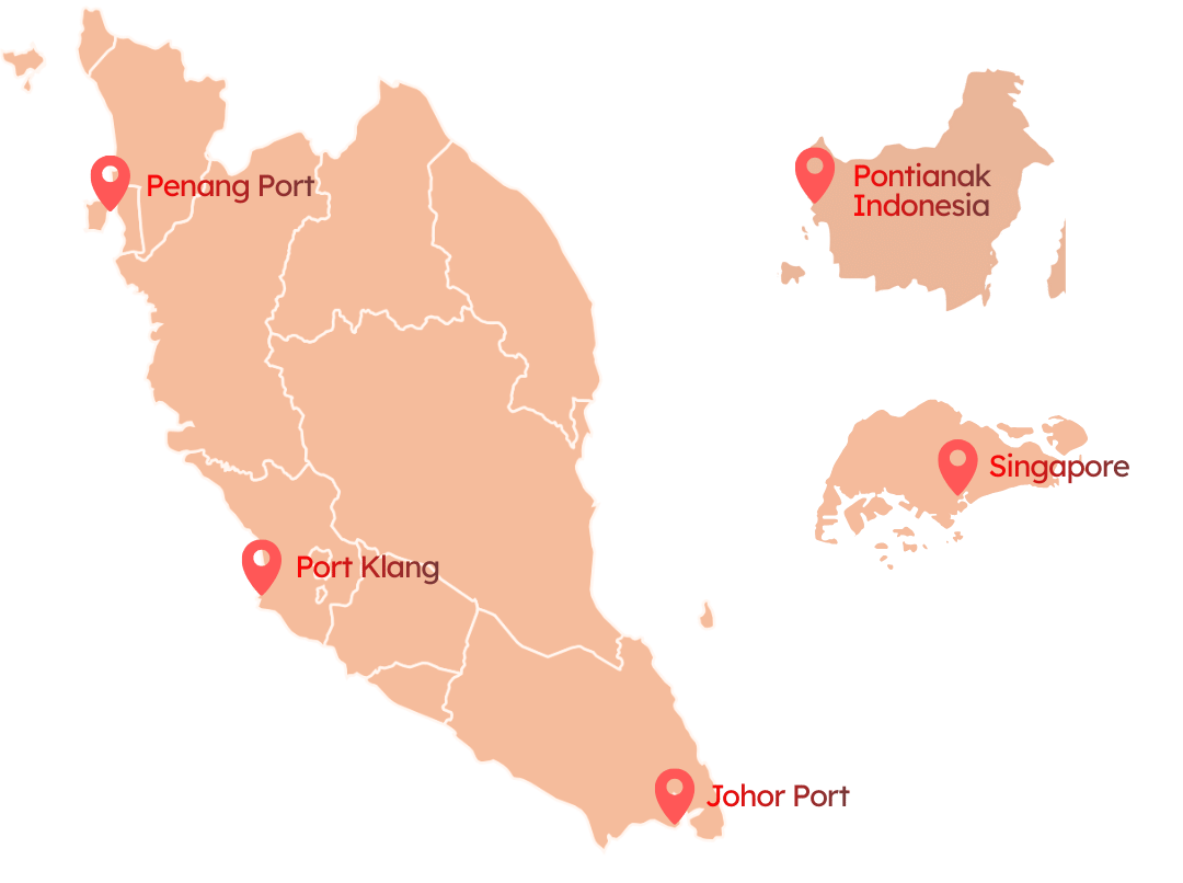 map view of qingli warehouses